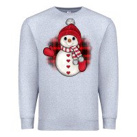 Heather Grey snowman christmas Premium Sweatshirt - JahusDesignShop