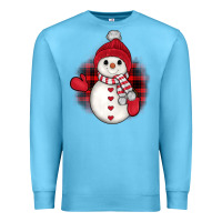 Ocean Blue snowman christmas Premium Sweatshirt - JahusDesignShop