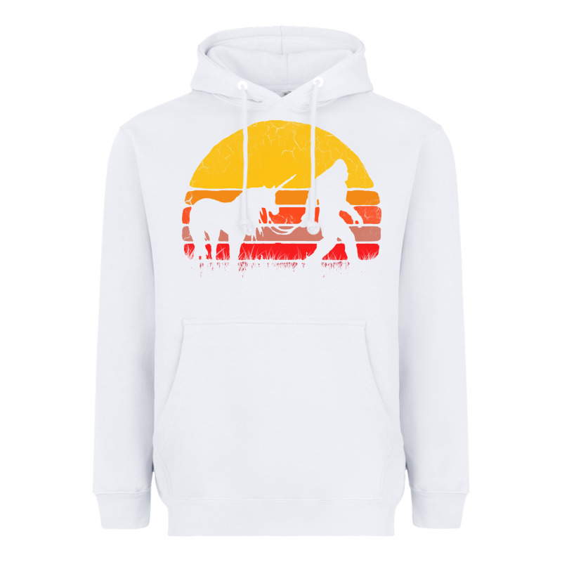 Sasquatch And Unicorn Vintage Heavyweight Hoodie by artisFamous | Teevron