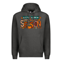 Charcoal Heather tis the season football Premium Hoodie - RacoonDesign