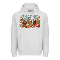 Dove Grey tis the season football Premium Hoodie - RacoonDesign