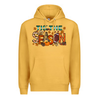 Mustard tis the season football Premium Hoodie - RacoonDesign