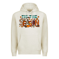 Oatmeal Heather tis the season football Premium Hoodie - RacoonDesign