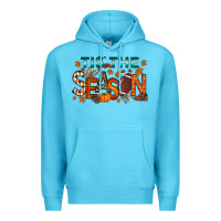 Ocean Blue tis the season football Premium Hoodie - RacoonDesign
