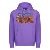 Purple tis the season football Premium Hoodie - RacoonDesign