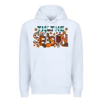 White tis the season football Premium Hoodie - RacoonDesign