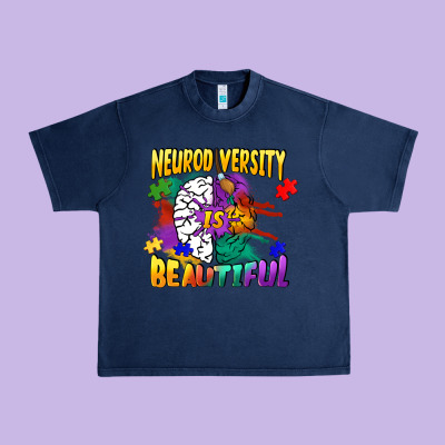 Neurodiversity Is Beautiful Urban Heavy Tee Designed By Fadigitalartstudio