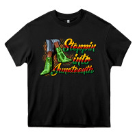 Black steppin into juneteenth heels Heavy Core Tee - CowGirlArtShop