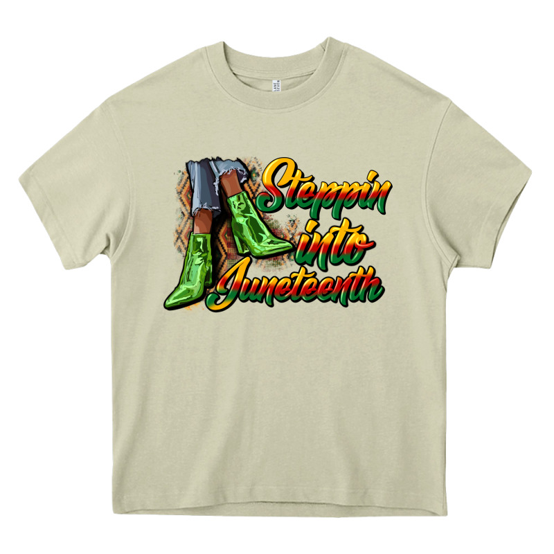 Steppin Into Juneteenth Heels Heavy Core Tee by CowGirlArtShop | Teevron