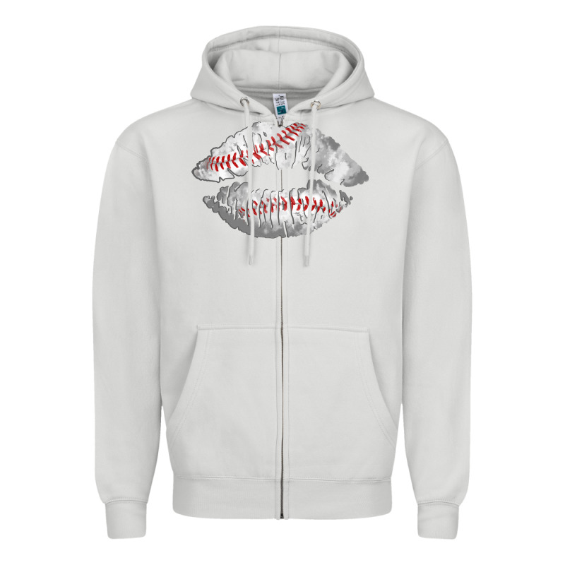 Baseball Lips Zipper Hoodie by AdoDesignShop | Teevron