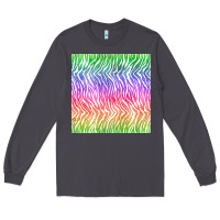 Smoke watercolor rainbow tiger seamless pattern Long Sleeve Tee - BundleAndBundleShop
