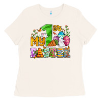 Bone Easter Day My first Easter with eggs and rabbits Ladies Tee - OliviaCreatesArt