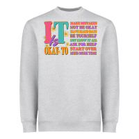 Heather Grey it is okay to Heavyweight Sweatshirt - JahusDesignShop
