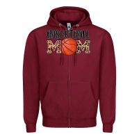 Burgundy basketball mom Zipper Hoodie - AdoDesignShop