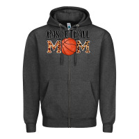 Charcoal Heather basketball mom Zipper Hoodie - AdoDesignShop