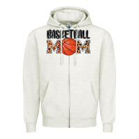 Oatmeal Heather basketball mom Zipper Hoodie - AdoDesignShop
