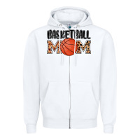 White basketball mom Zipper Hoodie - AdoDesignShop