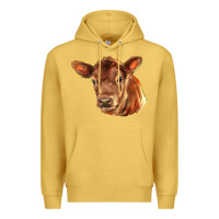 Antique Gold red angus calf face Premium Hoodie - LillyAllenDesigns
