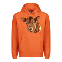 Carrot red angus calf face Premium Hoodie - LillyAllenDesigns