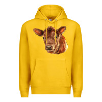 Lemon red angus calf face Premium Hoodie - LillyAllenDesigns