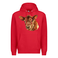 Red red angus calf face Premium Hoodie - LillyAllenDesigns