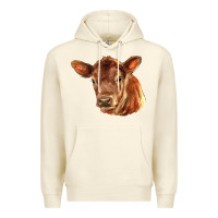 Sandshell red angus calf face Premium Hoodie - LillyAllenDesigns
