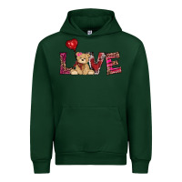 Foreset Green valentines day tedybear love Urban Hoodie - RanaPortraitStore