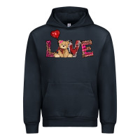 Navy valentines day tedybear love Urban Hoodie - RanaPortraitStore