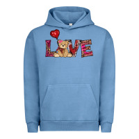 Pigment Pebble Blue valentines day tedybear love Urban Hoodie - RanaPortraitStore