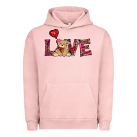 Pigment Salmon valentines day tedybear love Urban Hoodie - RanaPortraitStore