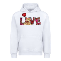 White valentines day tedybear love Urban Hoodie - RanaPortraitStore