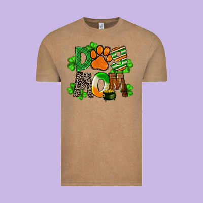 St. Patricks Dog Mom Vintage Tee Designed By Fadigitalartstudio