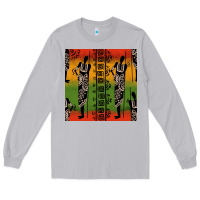 Moon Dust african silhouette seamless pattern Long Sleeve Tee - BundleAndBundleShop