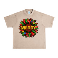 French Oak merry christmas with light sunflower bbs Urban Heavy Tee - BundleAndBundleShop