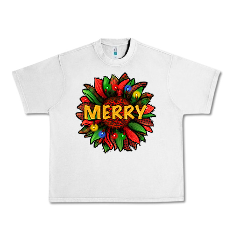 Merry Christmas With Light Sunflower Bbs Urban Heavy Tee by BundleAndBundleShop | Teevron