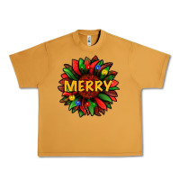 Peanut Butter merry christmas with light sunflower bbs Urban Heavy Tee - BundleAndBundleShop