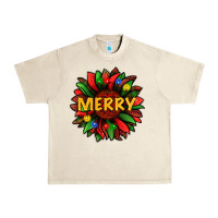 Sandshell merry christmas with light sunflower bbs Urban Heavy Tee - BundleAndBundleShop