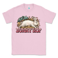 Bubblegum Pink Do the Bunny hop Easter Day Classic Tee - HowdyJamesFarm