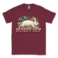 Burgundy Do the Bunny hop Easter Day Classic Tee - HowdyJamesFarm