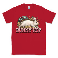 Red Do the Bunny hop Easter Day Classic Tee - HowdyJamesFarm