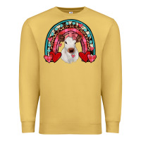Antique Gold valentines heifer rainbow Premium Sweatshirt - JahusDesignShop