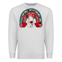 Dove Grey valentines heifer rainbow Premium Sweatshirt - JahusDesignShop