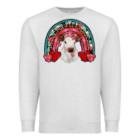 Oatmeal Heather valentines heifer rainbow Premium Sweatshirt - JahusDesignShop