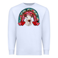 White valentines heifer rainbow Premium Sweatshirt - JahusDesignShop