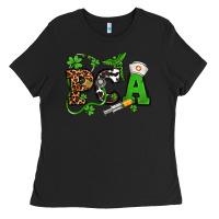 Black St. Patrick's Day PCA Ladies Tee - OliviaCreatesArt