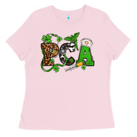 Bubblegum Pink St. Patrick's Day PCA Ladies Tee - OliviaCreatesArt
