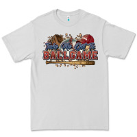 Dove Grey Take me out to ball game baseball Premium Tee - HowdyJamesFarm