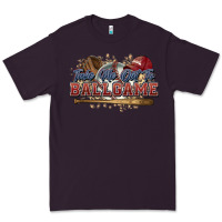 Plum Take me out to ball game baseball Premium Tee - HowdyJamesFarm