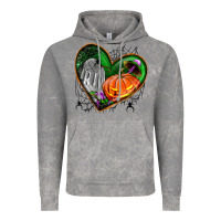 Cloud Rock halloween heart with pumpkin Vintage Hoodie - BundleAndBundleShop