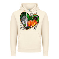 Vintage Artic halloween heart with pumpkin Vintage Hoodie - BundleAndBundleShop